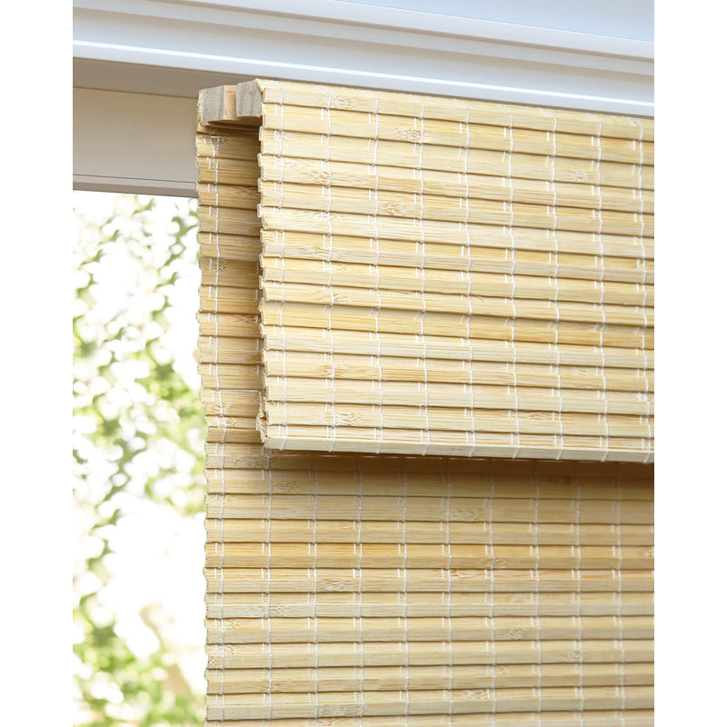 Light Filtering Bamboo Roman Shade, 39"W x 60"L