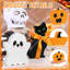 Adorables décorations de plateaux décoratifs à étages en forme de citrouille d'Halloween (ensemble de 3)