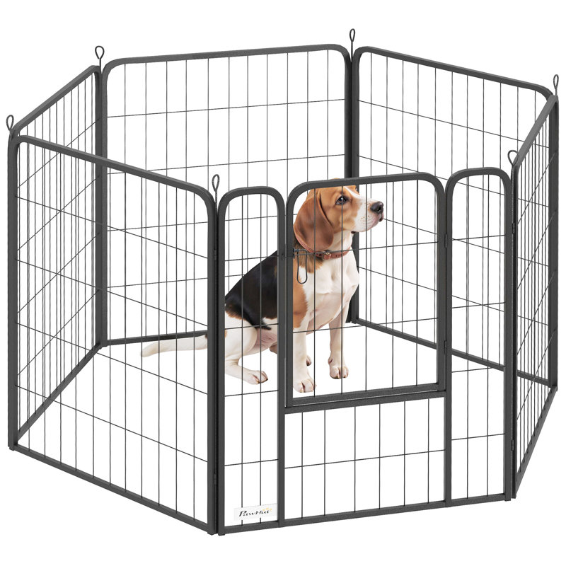 Steel Exercise Pen, 100" H x 136" W x 68" D