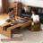 Modern Wooden TV Stand and Coffee Table Set with Push to Open Pop Up Doors  Touch Controlled Lights  For Living Rooms The TV stand fits up to 100 inch TVs