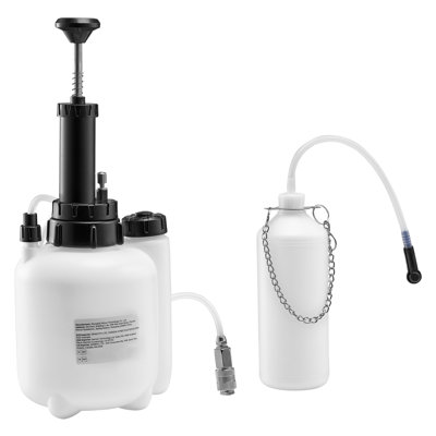 3L Manual Brake Bleeder Kit with 1L Waste Bottle & 4 Cylinder Adapters, Single-Person Brake Fluid Pressure Bleeder for Various Vehicles