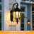 Solar Wall Lantern Outdoor, Clear Glass And Aluminum Black Fh