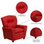 Contemporary Kids Recliner with Cup Holder-1550057893