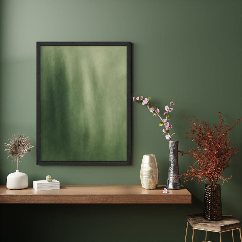 Art abstrait abstrait dégradé vert - Illustration élégante inspirée de la nature pour une décoration intérieure calme