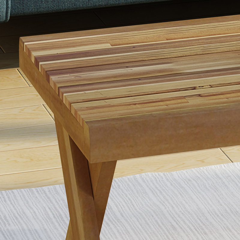 Single Coffee Table, Sandblast Teak
