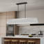 Luminaire suspendu à 5 lumières avec corde blanche
