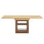 Une table de salle à manger extensible avec espace de rangement, une table de salle à manger extensible de 59 à 71 pouces. Table à tirer rectangulaire avec structure en MDF robuste, pouvant accueillir de 4 à 8 personnes.-2130345931-2130345928