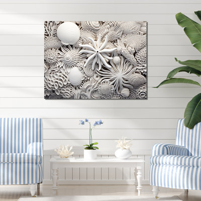 Gris abstrait coraux V sur toile