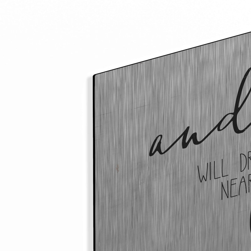 «And He will Draw Near to you» par Cindy Jacobs, art mural en métal, H 24 po x l 24 po