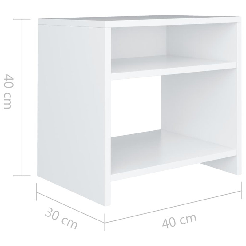 Brideshead 11.8'' W Nightstand, White