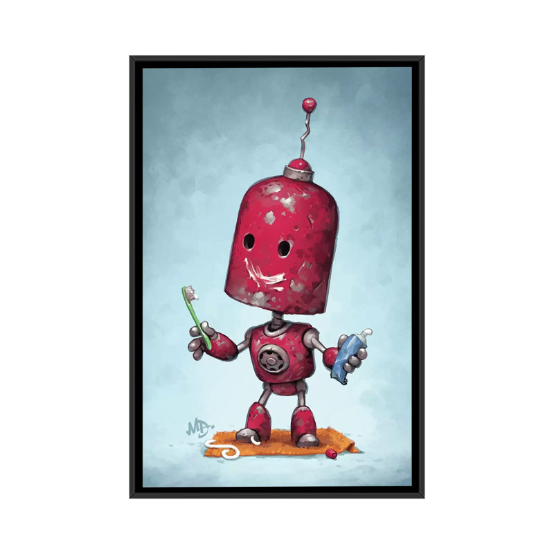 « Brave face » par Matt Dixon-impression, Pas de tapis, H 60 po x l 40po x P 1,5 po, Toile avec cadre noir