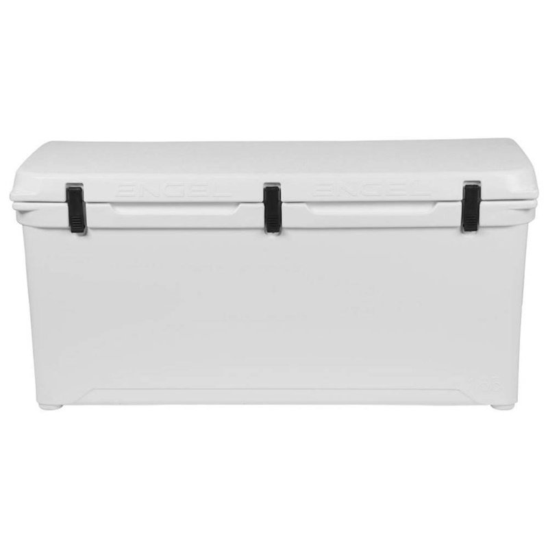 Glacière rotative moulée haute performance 27 gallons 130 canettes Engel, Blanc