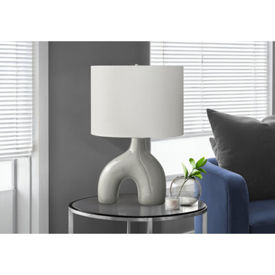 Lighting, 25"h, Table Lamp, Ceramic, Ivory / Cream Shade, Contemporary, Modern