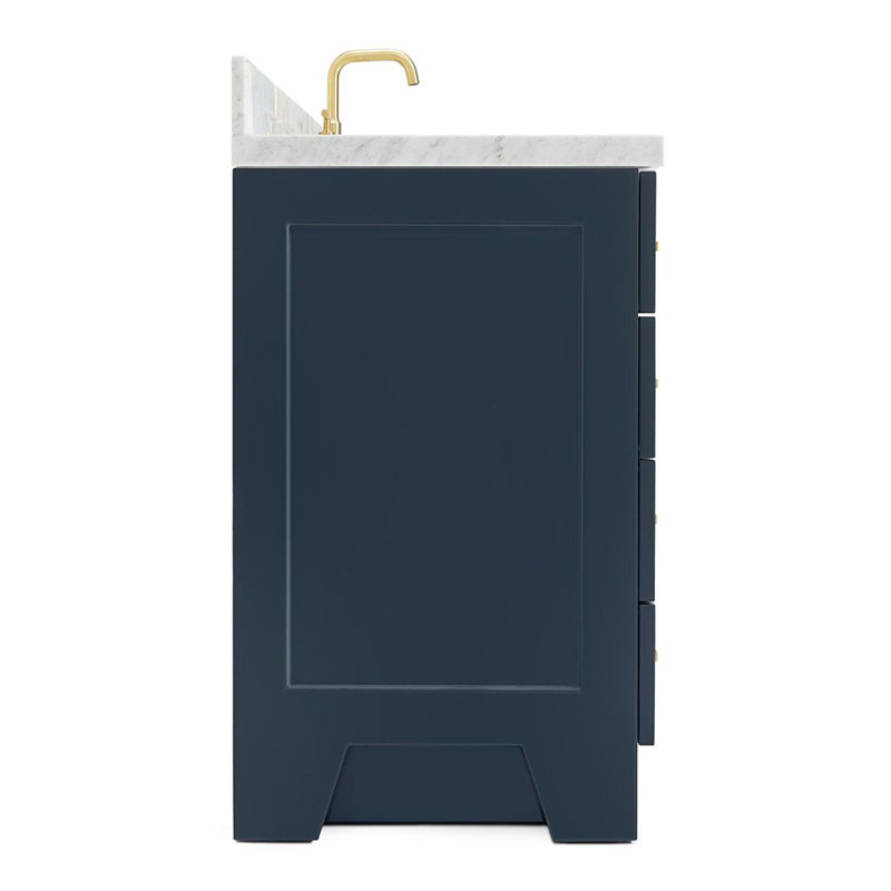 ARIEL TAYLOR 43 IN RIGHT OFFSET RECTANGLE SINK VANITY, Midnight Blue, Rectangle, Right