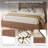 King Size Hydraulic Lift Storage Bed - Rustic Brown Wood Platform Bed Frame with 1000lb Capacity, No Box Spring Needed, American Artsy Design-1103749270