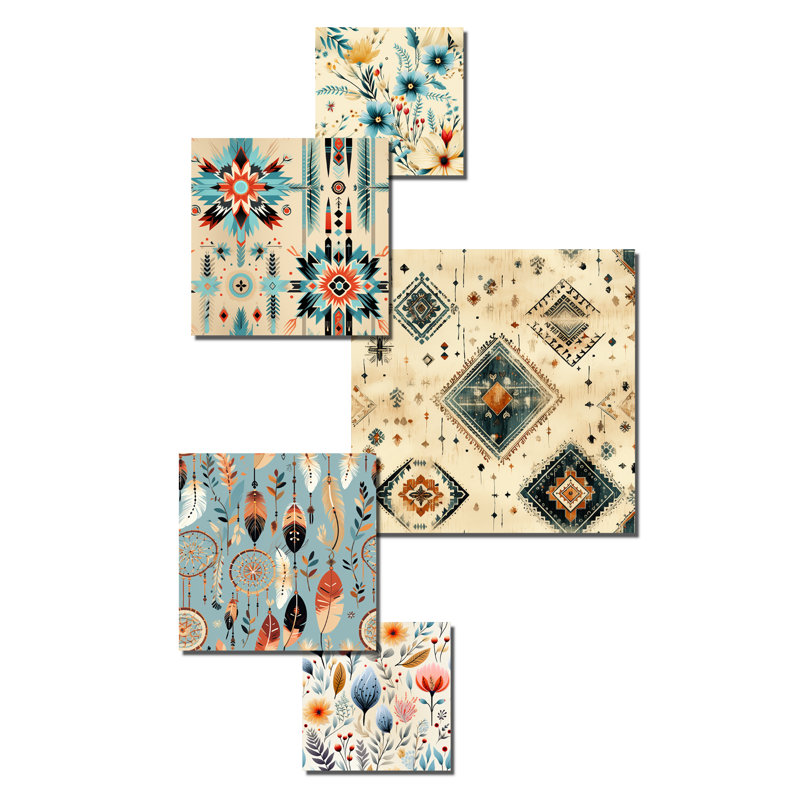 Eilish - ensemble d'art mural floral de 5