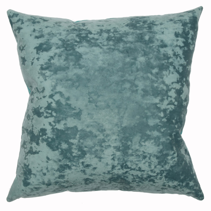 Bismarck Feather Reversible Throw Pillow, 22" x 22", Aqua