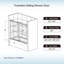 Portes de baignoire sans cadre de 56 à 60 po de largeur x 66 po de hauteur avec verre trempé transparent de 5/16 po (8 mm), double coulissement avec bandes d'étanchéité latérales-111700597