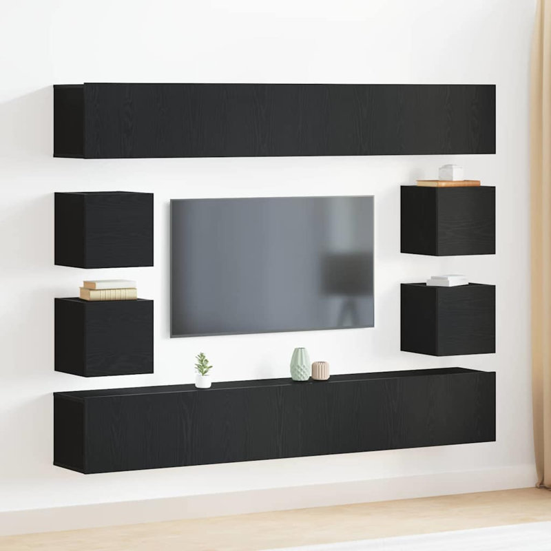 Unfinished Floating Entertainment Centre for TVs up to 88", 30cm H x 200cm L x 30cm W