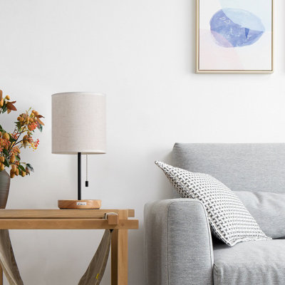 Lampe de table 16 po brune