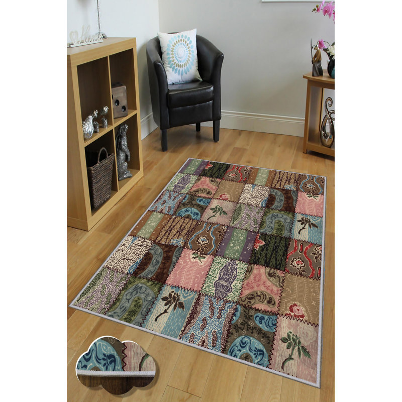 Premium Hall Carpet (3.3 x 6.6 ft), 100% Polyester, 0.4 in Pile Height | Antibacterial, Non-Slip PVC Dot Underside | Machine Washable, 3D Digital Printing | Ideal for Living Room, Bedroom, and Entryway Decor