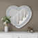 Amla 27.5" Crushed Diamond Décor Heart-Shaped Wall Mirror