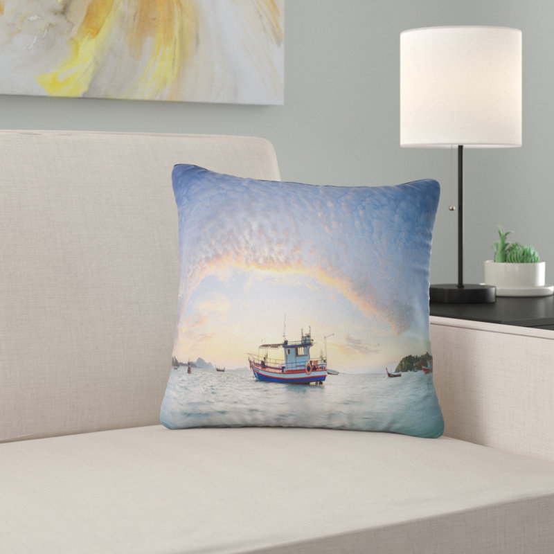 Coussin Seascape, 18 po x 18 po, Coussin décoratif