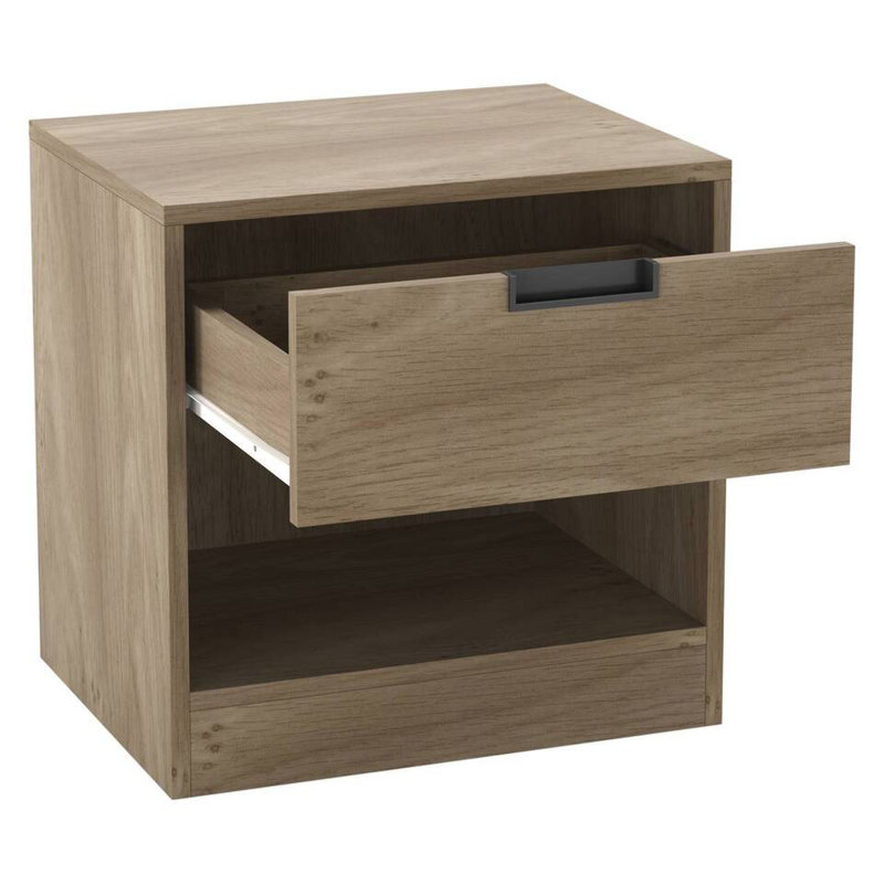 Siek 45cm W Metal Bedside Table, Natural
