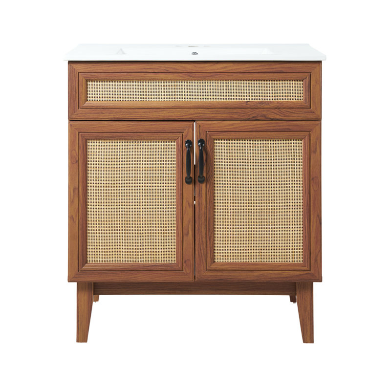 Ensemble de meuble-lavabo simple 30 po Javer, Brun