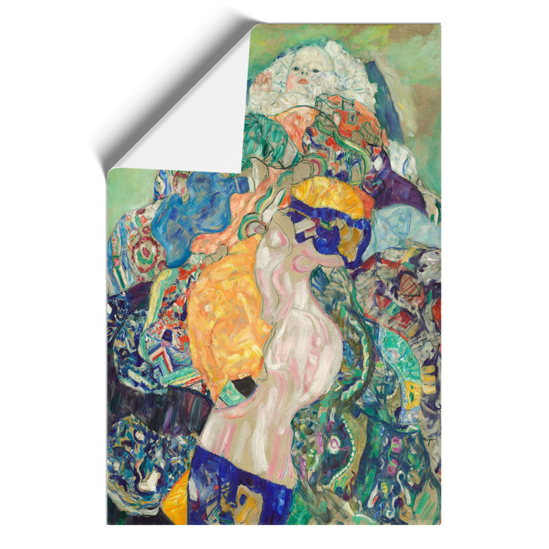 Baby Cradle by Gustav Klimt - Unframed Painting, 84cm H x 59cm W x 0.1cm D