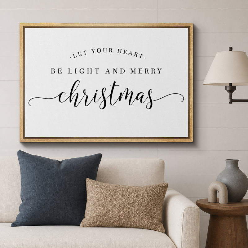 Œuvre d'art typographique de Noël, photos de hall d'entrée, impression sur toile encadrée, H 16 po x l 24 po x P 1,5 po