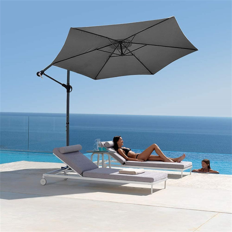 300cm Cantilever Parasol, in Grey