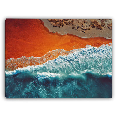 Amber Shoreline - Wrapped Canvas Wall Art