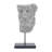 Modern 18" Polyresin Ceramic Man Face Bust Sculpture - 9" x 5" x 18"