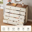 Commode 5 tiroirs Tribesigns, commode blanche de 45 po de hauteur avec tiroirs