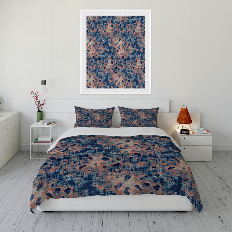 Polyester Abstract Duvet Cover, King Duvet Cover + 2 King Pillowcases