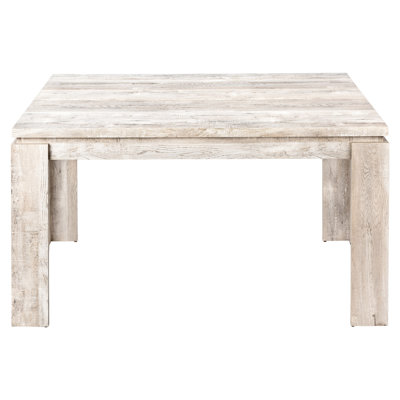 Taupe Reclaimed Style Dining Table, 60" Rectangular, Modern Appearance Rectangular Beige Laminate, Contemporary Build, Host Parties
