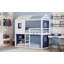 Lit simple superposé en bois avec tente-293362428-293362430