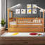 Lits simples en bois peu encombrants avec lit gigogne, finition noyer, conception moderne
