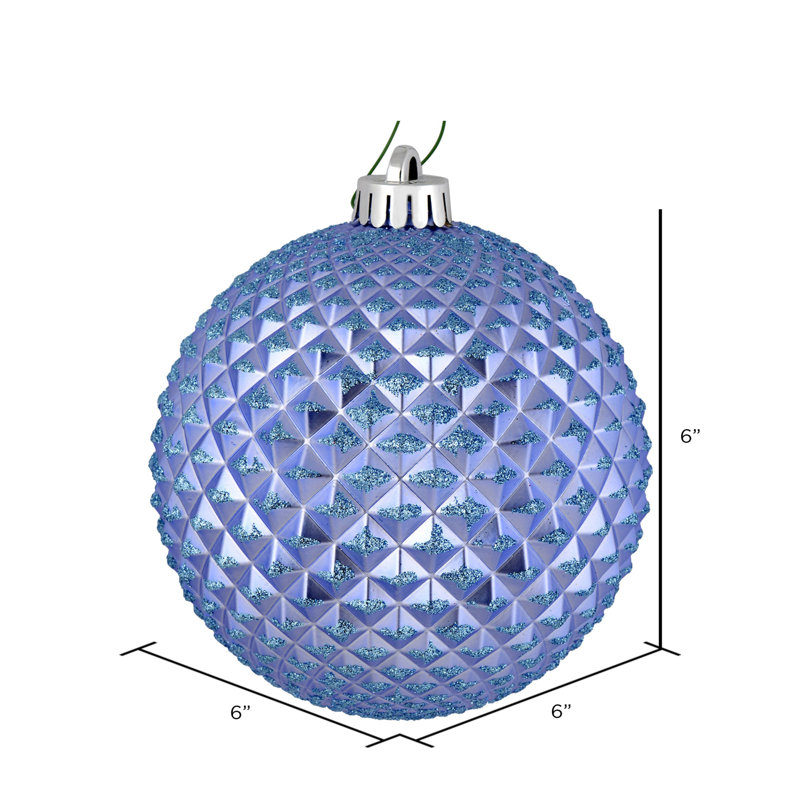 Ornement boule Durian Glitter, Pervenche