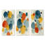 «Minimalist Meditation Stone Collage II», ensemble de 3 toiles abstraites bleues Mid-Century-129076968-129076971