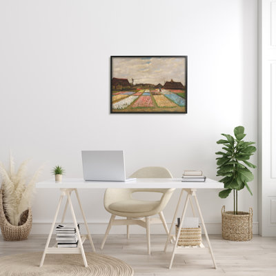 Bulb Fields in Holland Vincent Van Gogh Classic par One1000paintings - peinture à cadre flottant sur toile