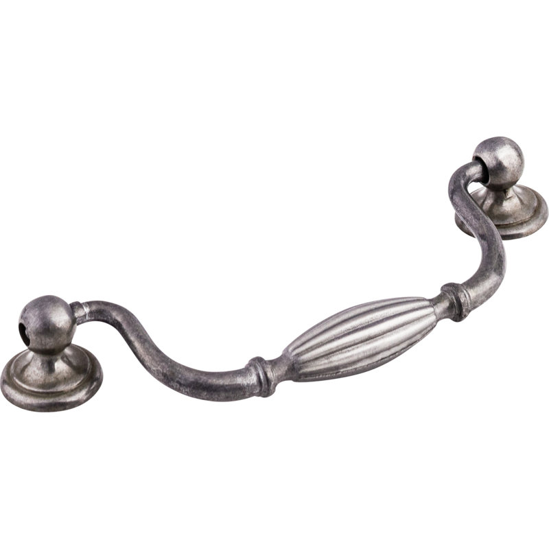 Tuscany 5 1/16" Center to Center Drop handle, Pewter Light, 5 1/16" Center to Center