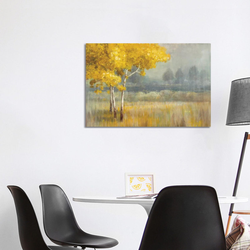 Yellow Landscape 1 Piece Wrapped Canvas Painting, 101.6 cm H x 66.04 cm W x 3.175 cm D