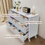 Commode cannelée 6 tiroirs Modern White-68162284
