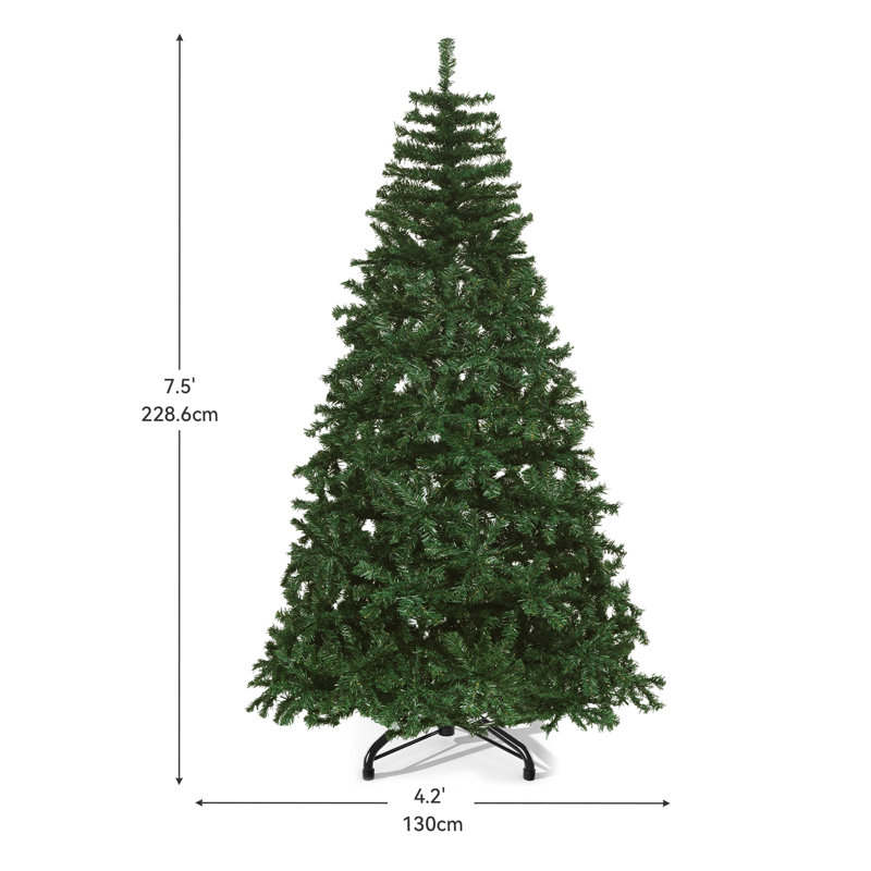 Arbre de Noël épinette pré-éclairé 7,5 pi avec éclairage réglable, 7.6'