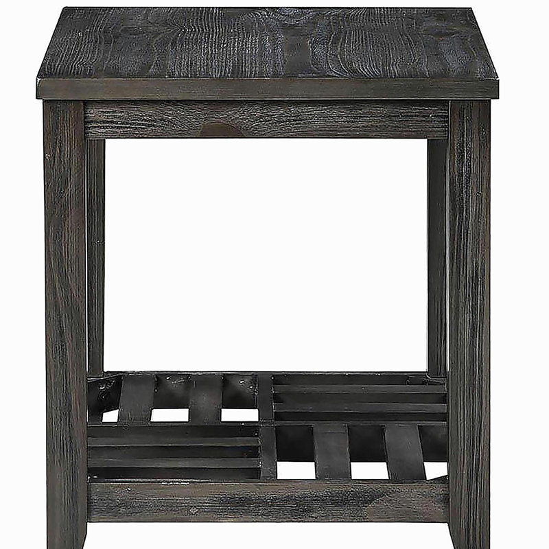 Grey Rectangular End Table