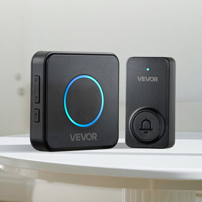 Wireless Doorbell Kit, IP54 Waterproof Door Chime Ranges up to 1000 ft, 5 Adjustable Volumes, 48 Ringtones, Easy Installation, Wireless Doorbell Ideal