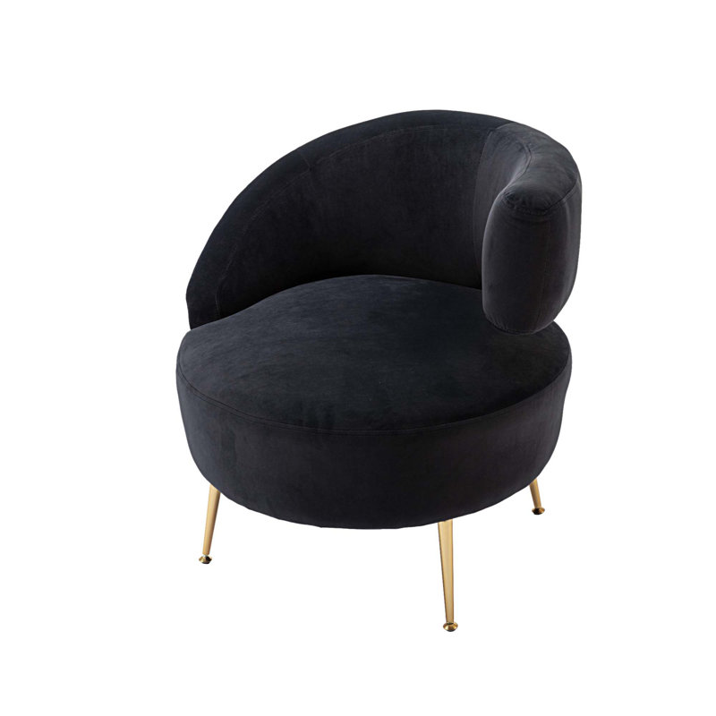 Chaises de salon Dionys, 100% Polyester Black