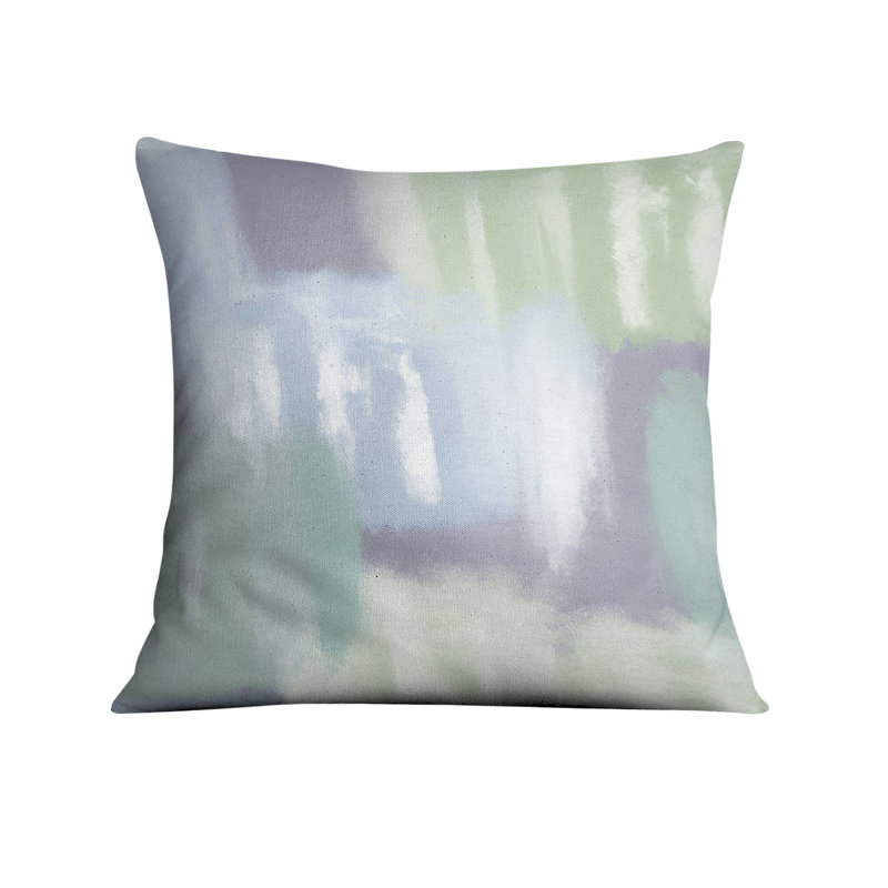 Throw Pillow Cover Only, Bleu / vert abstrait 9, H 20 po x l 20 po